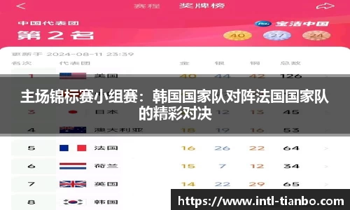 主场锦标赛小组赛：韩国国家队对阵法国国家队的精彩对决